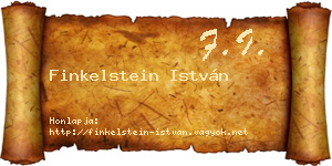 Finkelstein István névjegykártya